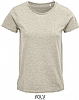 Camiseta Organica Mujer Crusader Jaspeado Sols - Color Beige Matizado